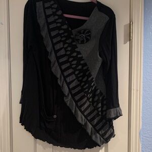 Stylish Black and Gray Women's Tunic